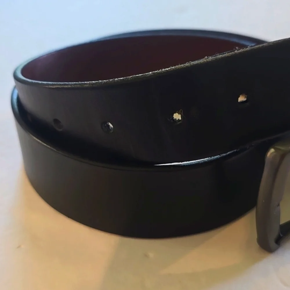 Relic Mens Reversible Premium leather Black/ Brown gun metal preppy belt Sz.M/L